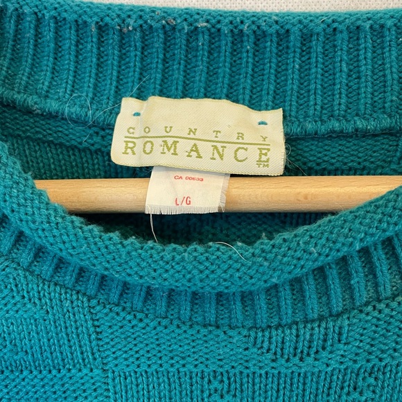 VINTAGE Country Romance | Knit Patterened Sweater Size Large - Picture 7 of 9